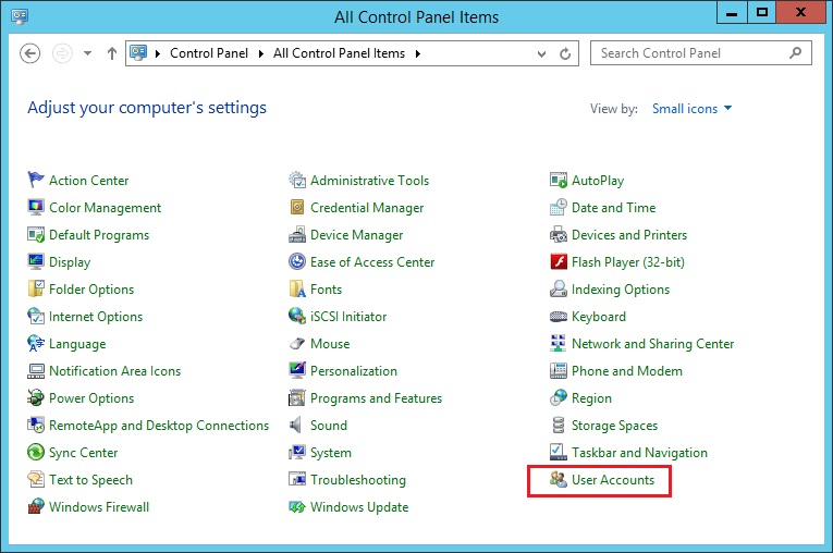 uac را در پایین ترین سطح خود قرار دهید