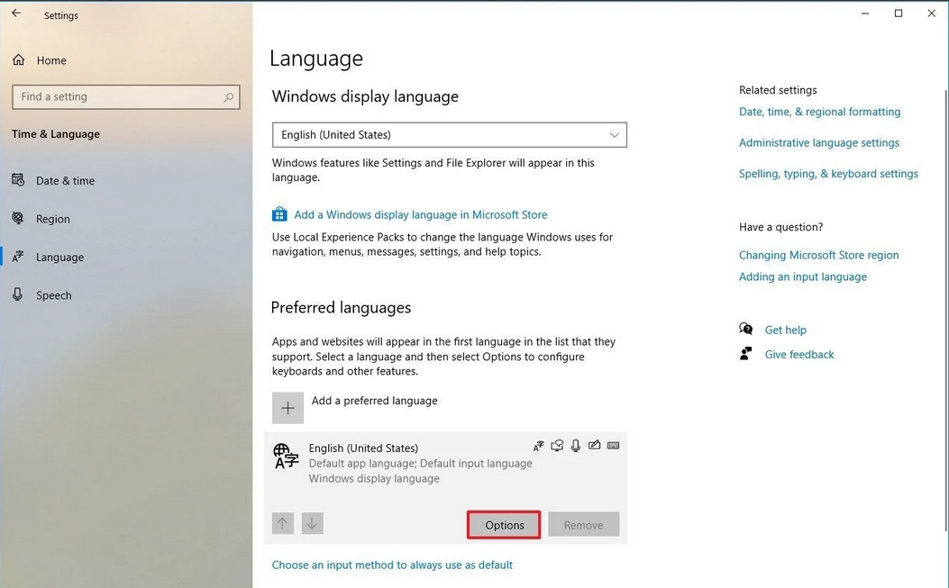 اضافه کردن زبان فارسی به کیبرد ویندوز 10