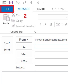 برای اضافه کردن اعداد فارسی به منوی فایل بروید به منوی فایل بروید