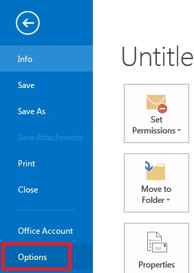 با انتخاب گزینه option پنجره جدید را ظاهر می شود گزینه option را انتخاب کنید تا پنجره جدید باز شود