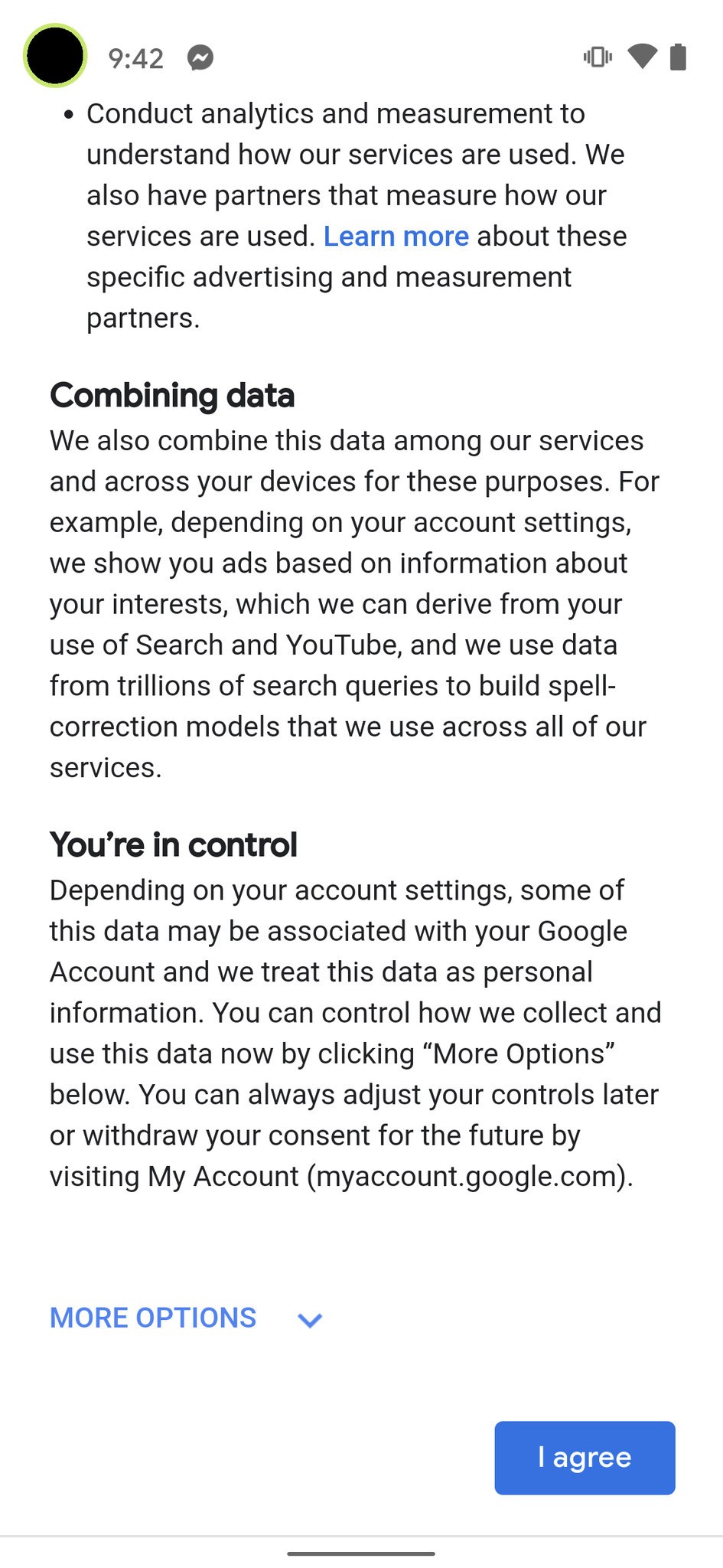بعد از خواندن قوانین و حریم شخصی روی دکمه I agree بزنید. بعد از خواندن قوانین و حریم شخصی روی دکمه I agree بزنید.